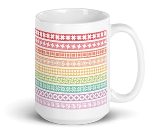 Sherbet Stripes Quilt Block Mug