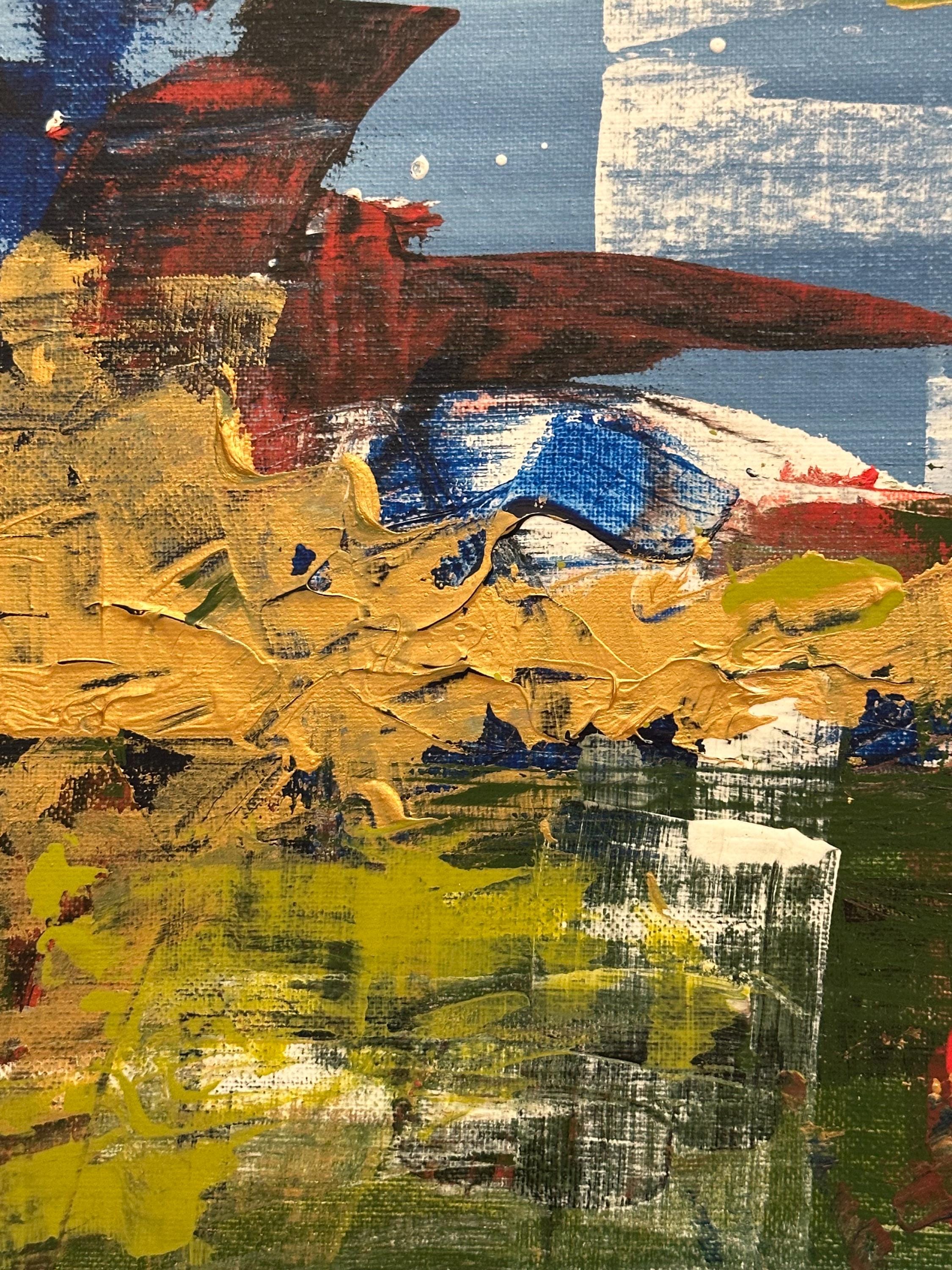 オリジナルの抽象的なテクスチャーの絵画、ユニークなアクリル画、12