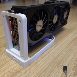 Ripe3D externe GPU Ständer-PC-Halterung mit Rückschild-Kühlung 120mm Fächerhalterung Weiß