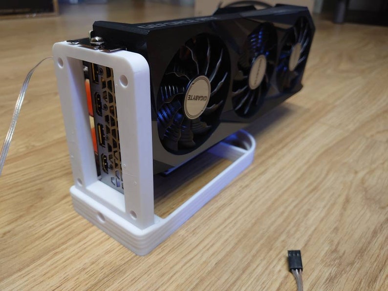 Ripe3D externe GPU Ständer-PC-Halterung mit Rückschild-Kühlung 120mm Fächerhalterung Weiß