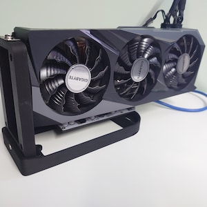 Ripe3D externe GPU Ständer-PC-Halterung mit Rückschild-Kühlung 120mm Fächerhalterung Schwarz