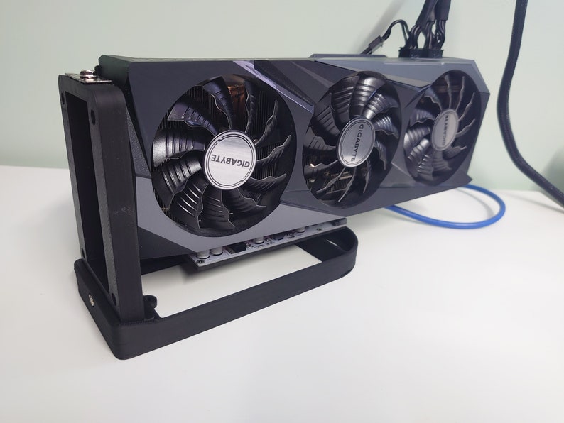 Ripe3D externe GPU Ständer-PC-Halterung mit Rückschild-Kühlung 120mm Fächerhalterung Schwarz