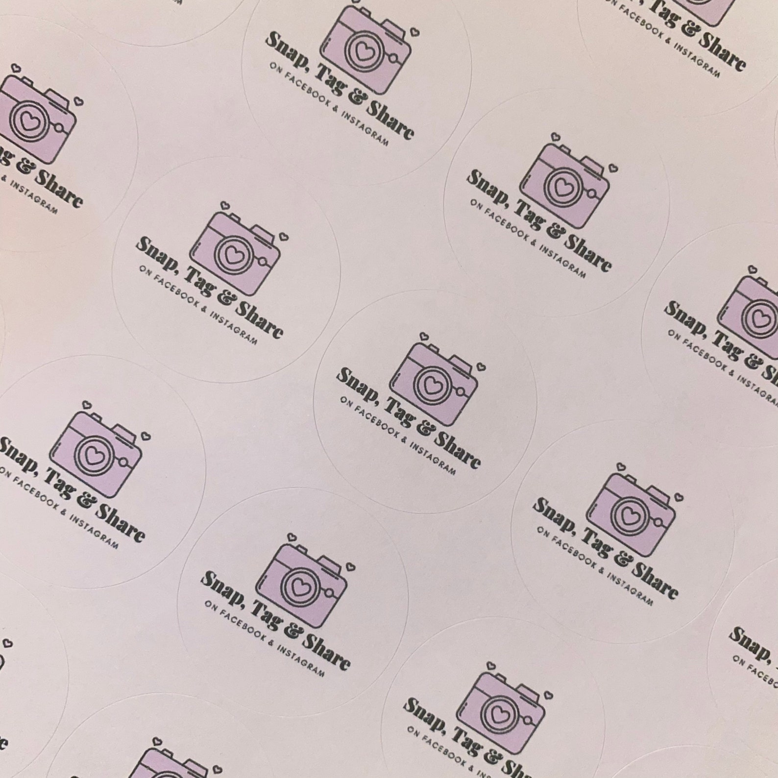 Snap tag & share stickers Etsy