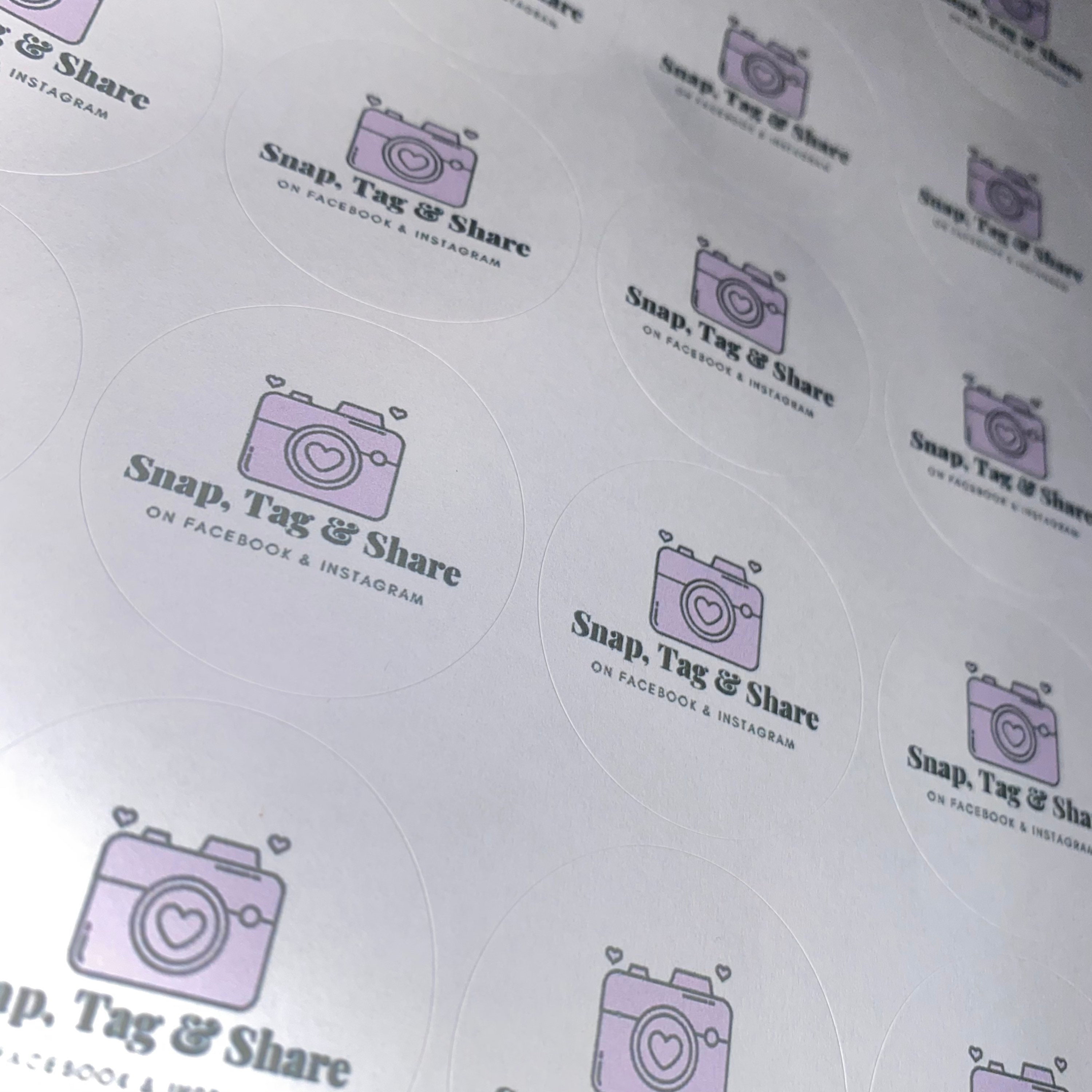 Snap tag & share stickers Etsy