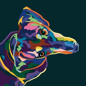 Dachshund,dog printable,digital picture,popart picture,art