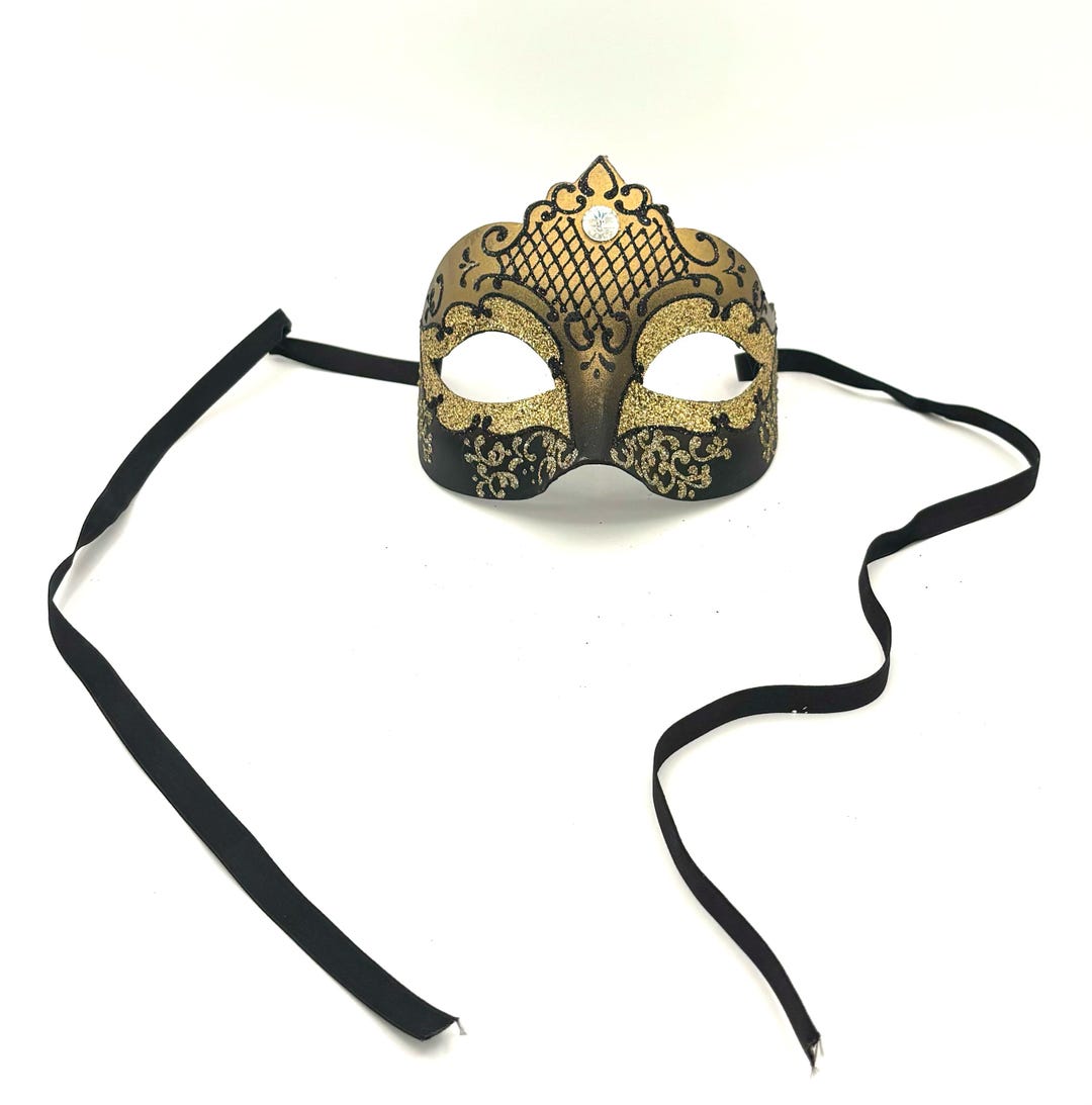 Venetian Colombina Venice Mask Adult Gold main image 1