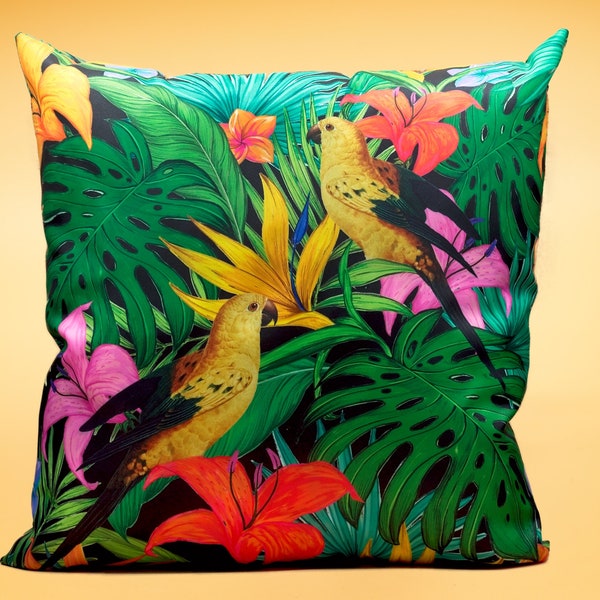 Coussin Fleurs Tropicales