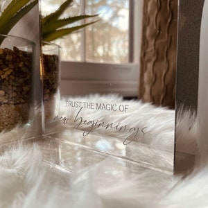 Trust the magic | Engraved Mirror w/ quote | Acrylic Mirror • Positive Quotes
