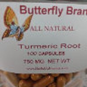 TURMERIC Curcumin Capsules in a Bag 100 Capsules 750mg a Healthy Tonic