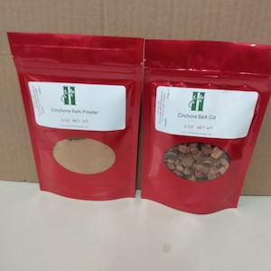 CINCHONA Bark Powder  2 oz and CINCHONA Bark Cut 2 oz  Twin Pack