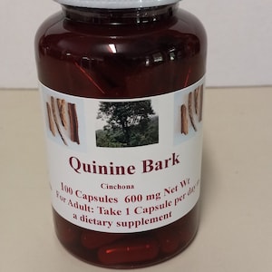 QUININE  CINCHONA 100 CAPSULES  600MG  Premium Quality
