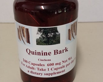 QUININA CINCHONA 100 CÁPSULAS 600MG Calidad Premium
