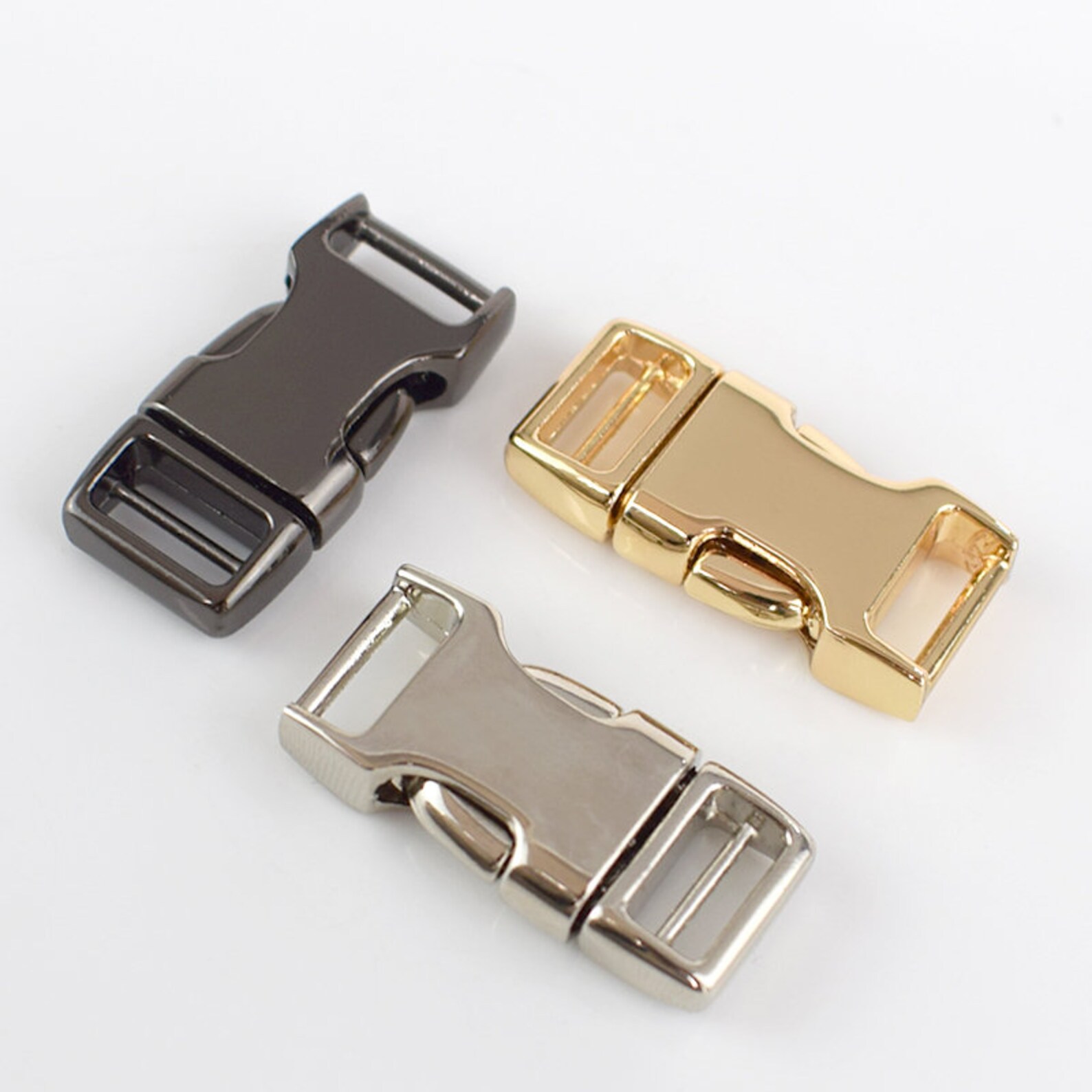 Metal Side Release Buckle 3/8 Inches 10mm 1pc Gold Silver Etsy