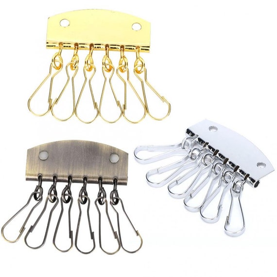 6 Hooks Metal Key Holder Plate 1 7/8 49mm 1 pc Gold Etsy