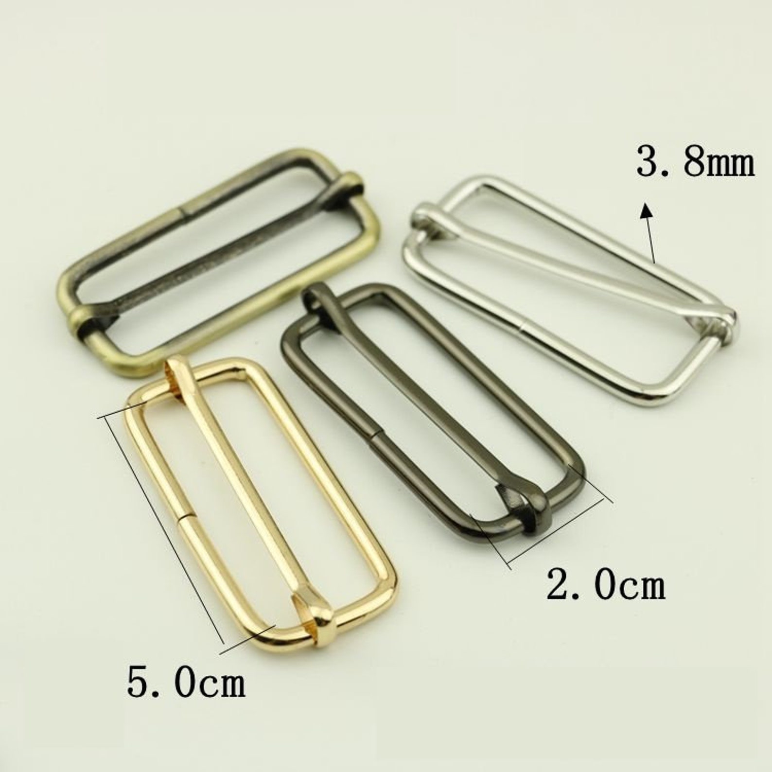 Metal Adjustable Slide Buckle 1/2 2 Inches 1pc Gold Silver Etsy