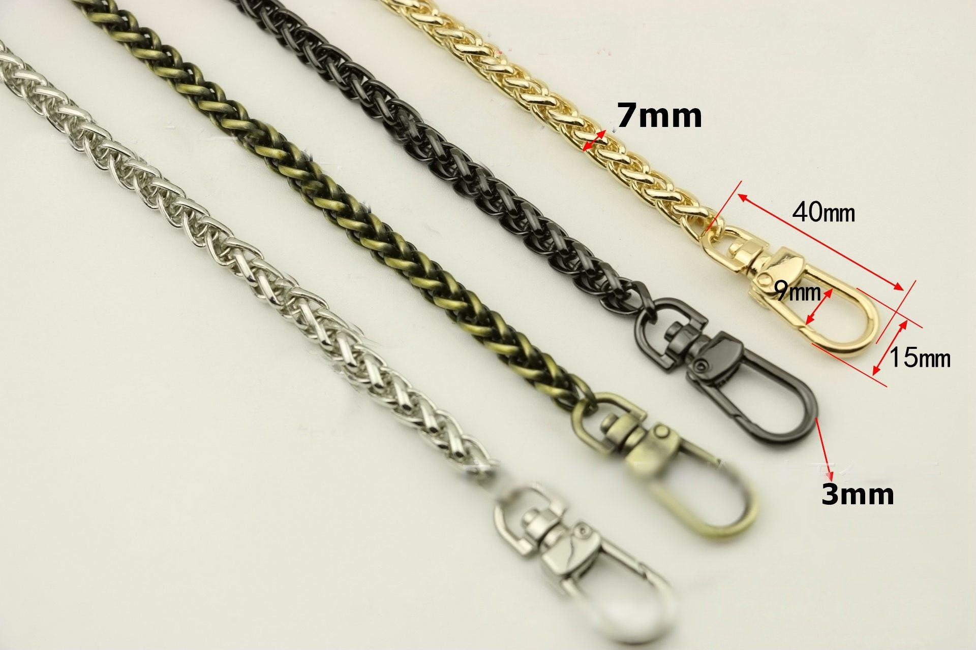 Metal Purse Chain 4ft 120cm 1pc Crossbody Handbag Strap Etsy
