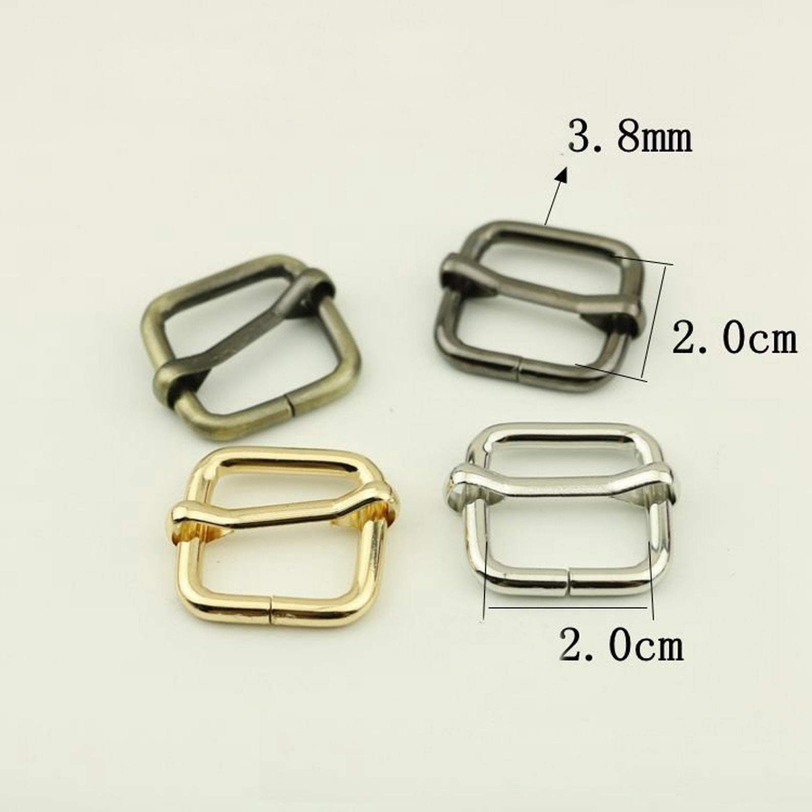 Metal Adjustable Slide Buckle 1/2 2 Inches 1pc Gold Silver Etsy