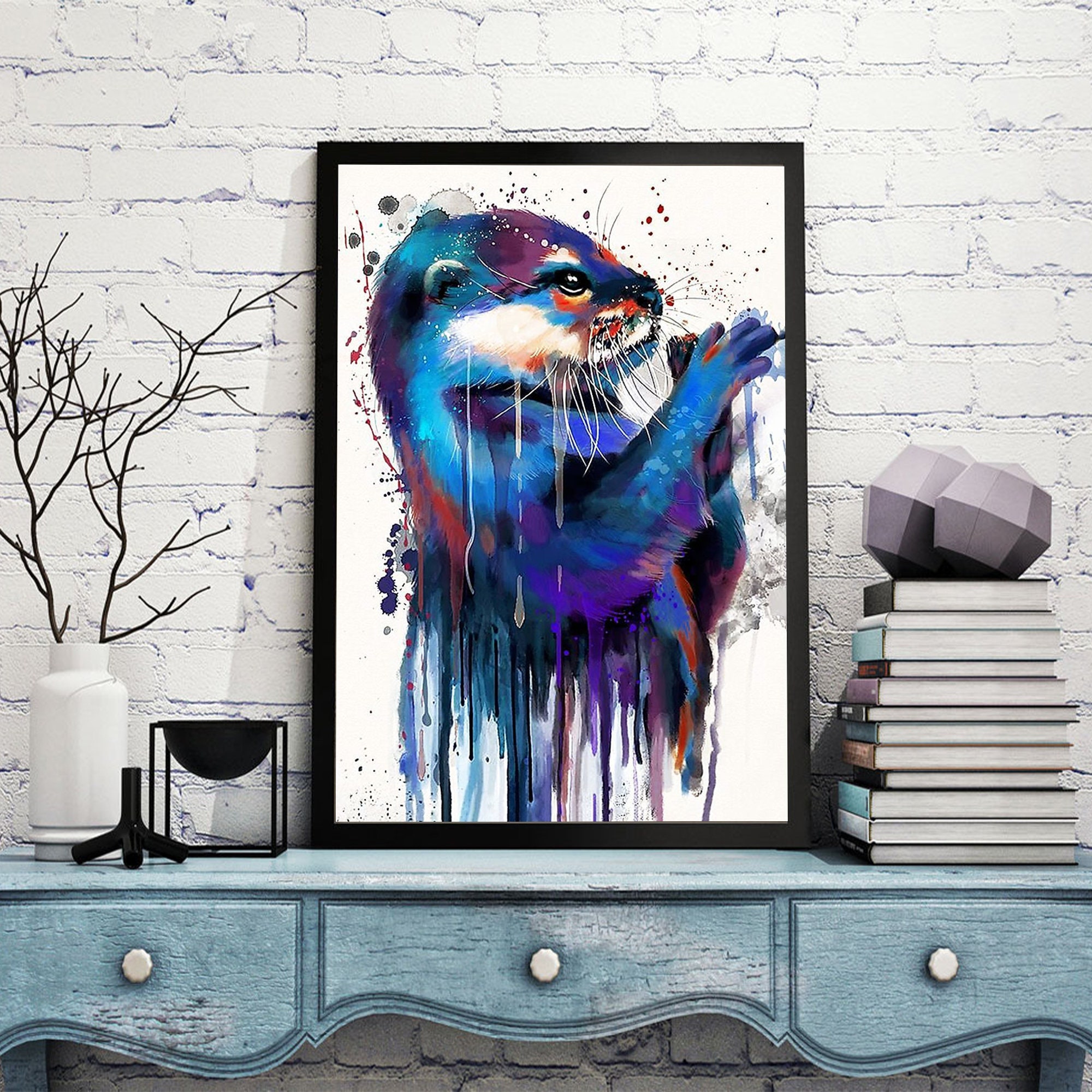 Discover Otter Poster, Otter Colors Print Art, Otter Lovers Gift, Vertical  Canvas And Poster, Poster Wall Decor, ,No Frame