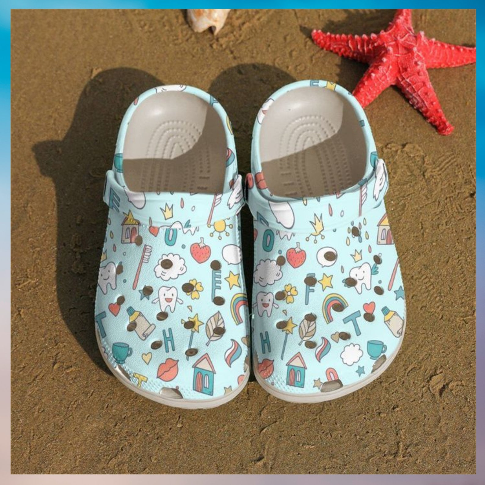 Dental Assistant Cute Pattern Crocs Crocband Clog Clog Etsy