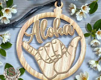 Hawaiian Aloha Shaka Decor | Island Wood Accent | Tropical Home Gift