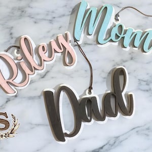 Personalized Wooden Name Ornament-Holiday Gift-Christmas name Ornament- Custom Hand-Painted Christmas Ornament-Custom Name Décor