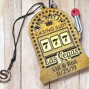 Gepersonaliseerd houten ornament van de staat Las Vegas|LasVegas-gokautomaatornament|Houten staatsornament thuiscadeau|Gepersonaliseerde cadeau| Kerstmis