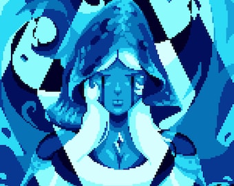 Blue Diamond Cross Stitch Pattern