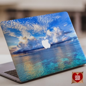 Clouds MacBook hard case MacBook Pro 13,15,16 Sea mac case Pro retina Blue Sky MacBook case Air MacBook cover Mac 11 cover macbook12 image 1