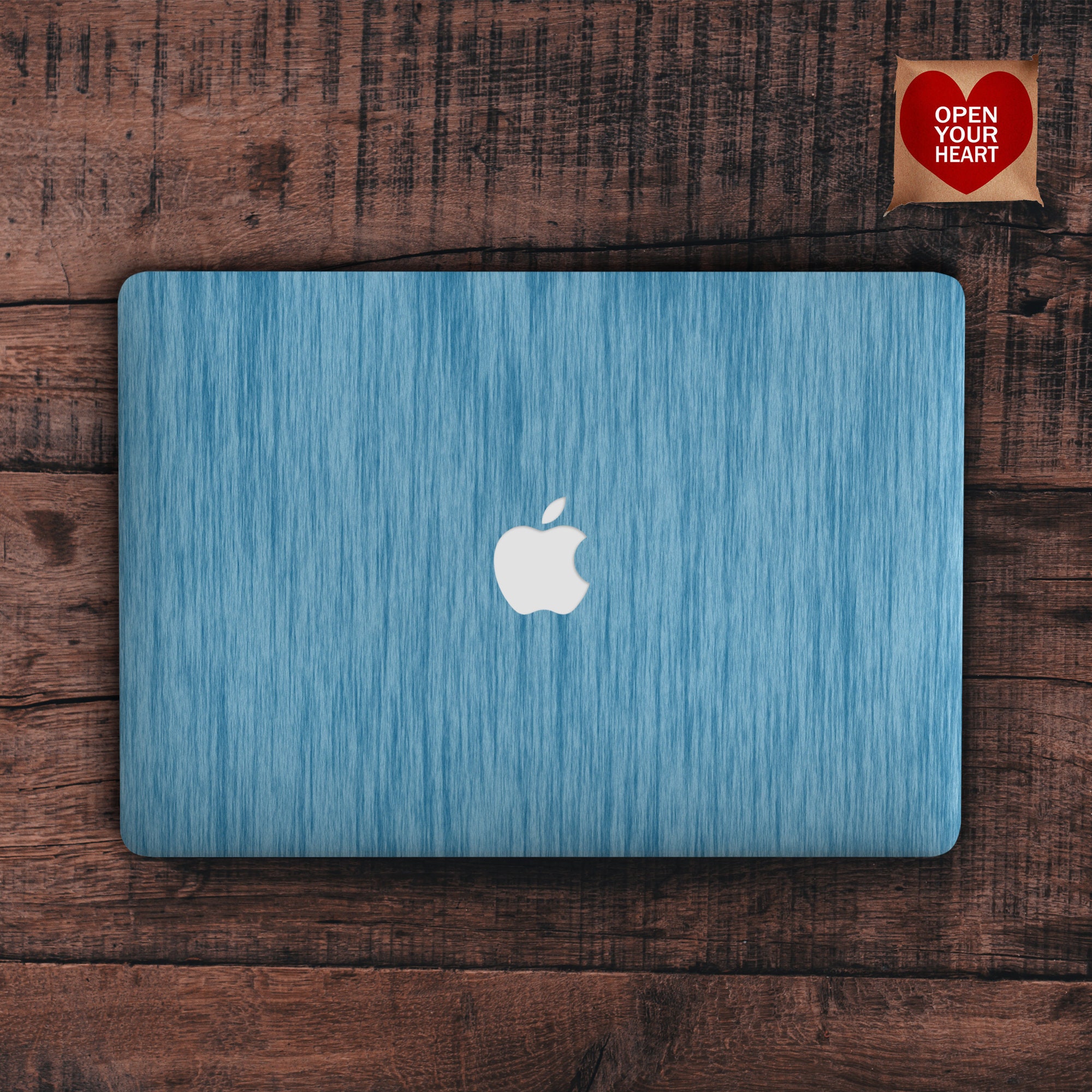 Light blue macbook case top