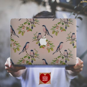 Vogel vintage MacBook hoes MacBook hoes voor nieuwe Pro Mac Laptop 13 2019 en MacBook Air 13 vogels stijl MacBook hoes Swallow skin pro13 15 16