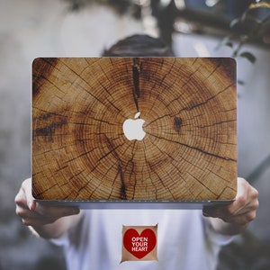 Houten harde MacBook-hoes 2018 MacBook 15-hoes MacBook Pro 13 MacBook 16-hoes Mac Book 12 hoes MacBook Retina MacBook Air 11 hoes bruin