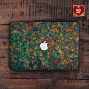 Forest Macbook Pro 13 Case Autumn Forest Macbook Air 13 pollici Case Nature Macbook Pro 13 Hard Case Alberi colorati Macbook Pro Laptop cover