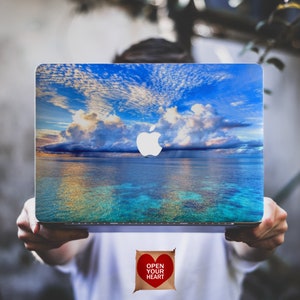 Clouds MacBook hard case MacBook Pro 13,15,16 Sea mac case Pro retina Blue Sky MacBook case Air MacBook cover Mac 11 cover macbook12 image 2