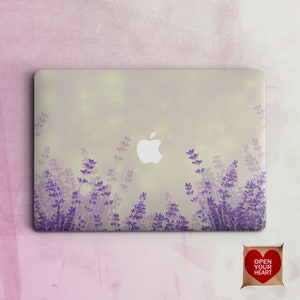 Lavendel Macbook case Violet Bloemen Macbook Pro 13 inch 2018 Air 13 Pro 15 Cute Macbook 12 inch Hard case Plant Retina Laptop cover Pro16