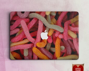 Sweet worms Macbook Air 13 2020 case Macbook Pro 13 hard case Pro 16 2019 case Colorful Laptop cover Macbook Candy case Macbook 12 Hardshell