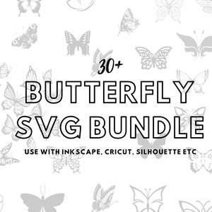 Butterfly SVG Bundle Downloadable SVG Butterfly Cut File Cricut Butterfly Silhouette Butterfly SVG