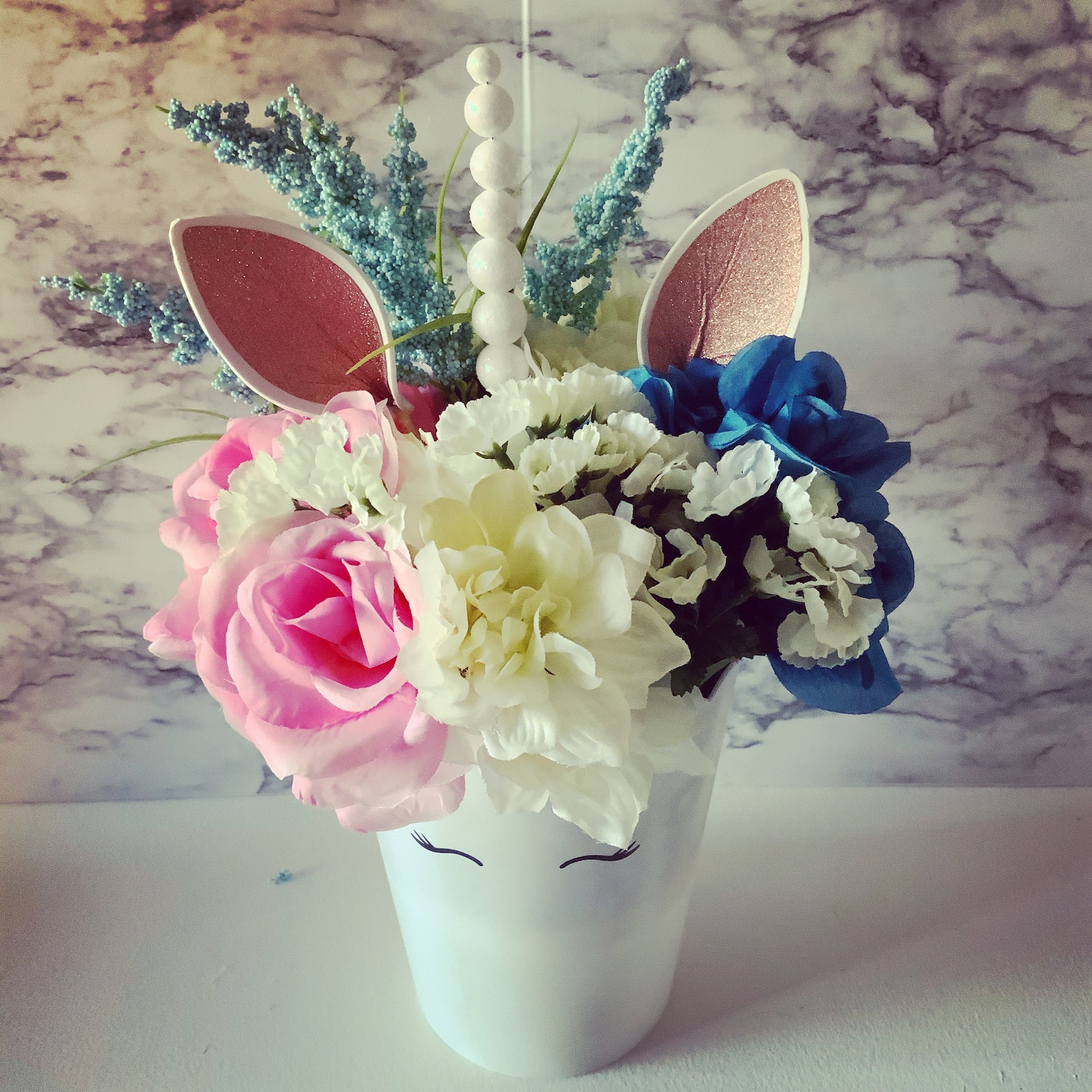 Adorable Unicorn Flower Arrangement Etsy