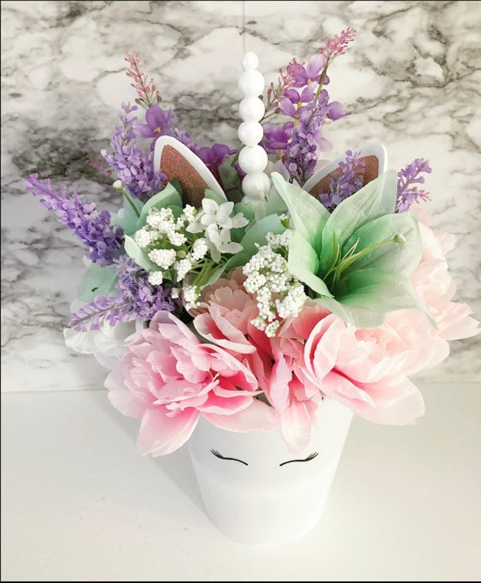 Adorable Unicorn Flower Arrangement Etsy