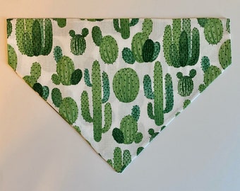 Cactus Dog Bandana - Desert Print, Tie On or Over Collar