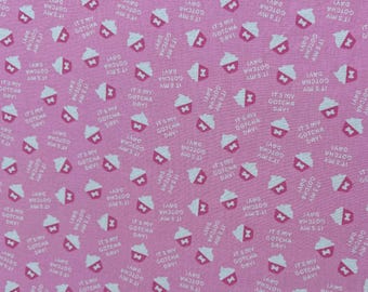 Personalized Pink Gotcha Day Dog Bandana, Cupcake Print