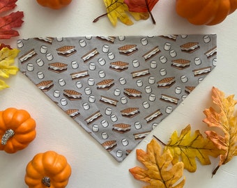 Smores Dog Bandana – Over the Collar or Tie On, Snap Option