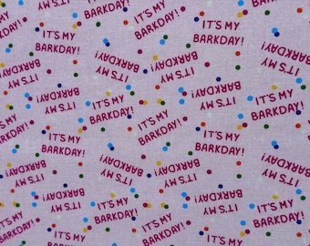 Personalized It's My Barkday Dog Bandana, Pink Birthday, Snaps