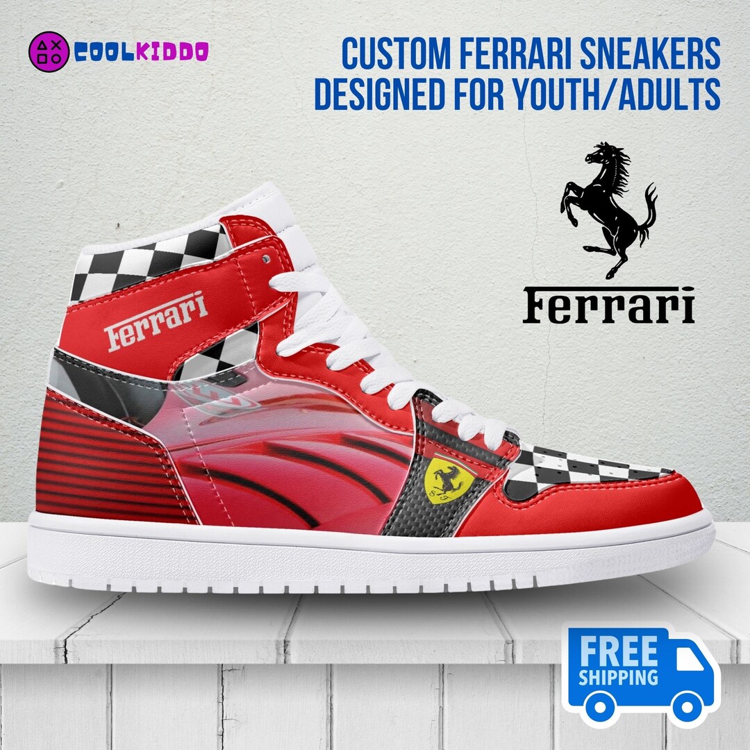 Formula One Customized Custom Formula One 1 Custom High-top Leather Sneakers Adult/youth Sizes ...