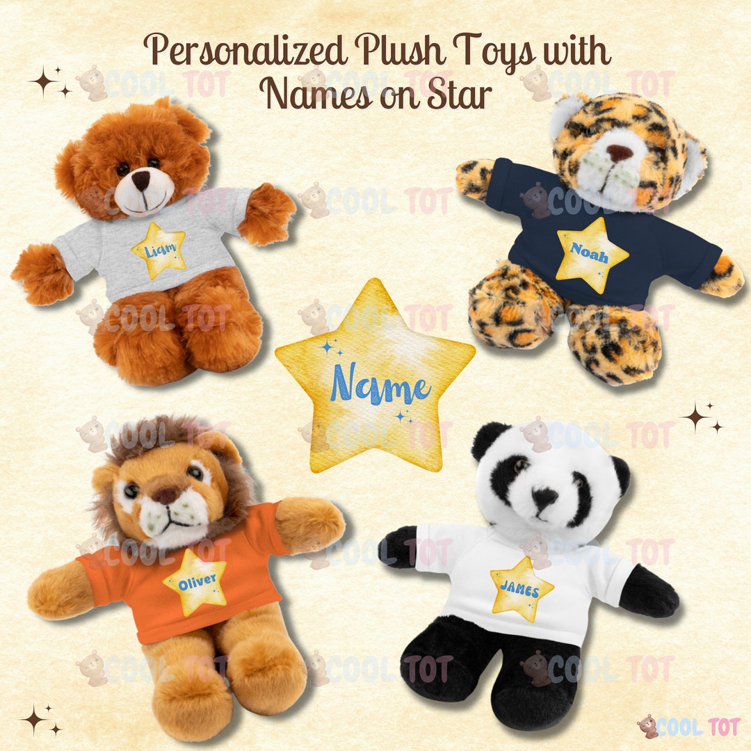 Personalized Plush Toys With Names on Star. Stuffed Animals Etsy