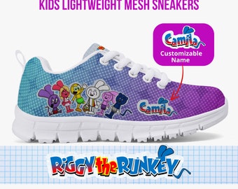 Personalized Kids Lightweight Mesh Sneakers Inspired by RIGGY THE RUNKEY