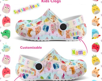 Personalized Squishmallows Clogs Shoes, Girls Clogs Shoes, Funny Crocs Clogs, Crocband, Birthday Gift
