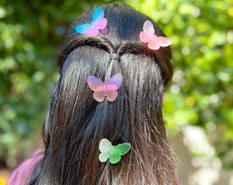 Ombre Butterfly Hair Clips: Y2K Hair Accessories (Set of 2)