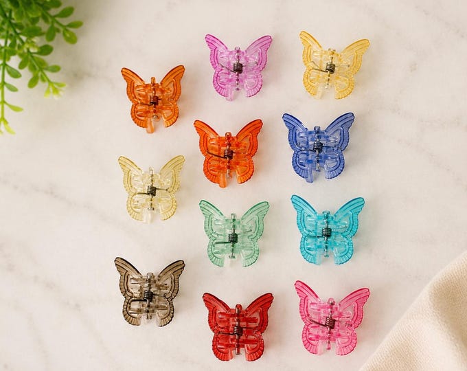 Y2K Butterfly Hair Clips: 90s Mini Claw Accessories Set