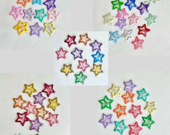 Star Snap Hair Clips, Colorful Hair Clips, Y2K Hair Clips, Glitter Star Hair Clips, 3cm Colorful Star Clips