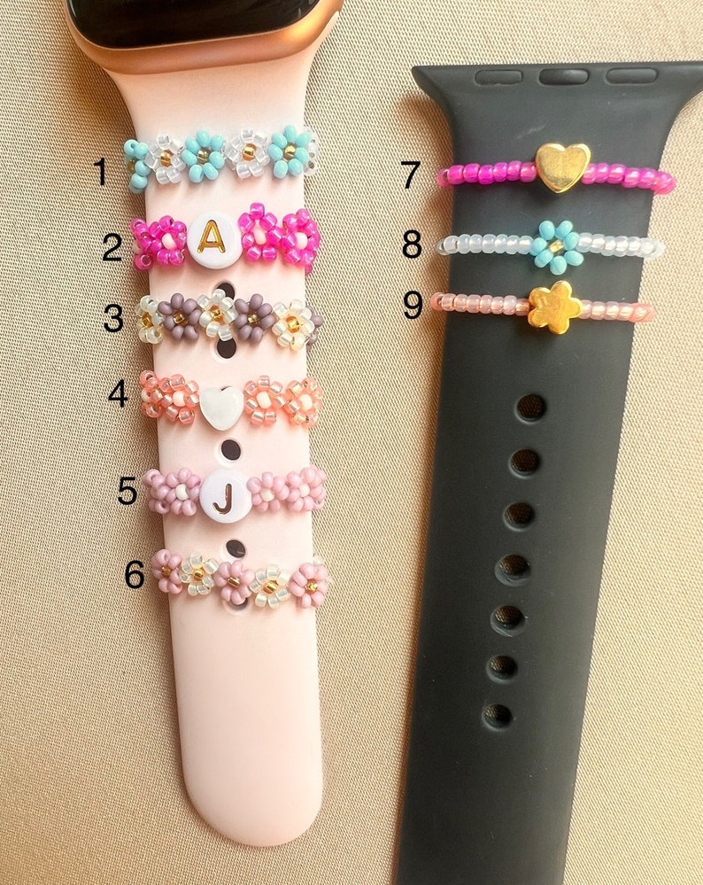 NEW COLORS Watch Band Charms Beaded Charms for Watch Etsy